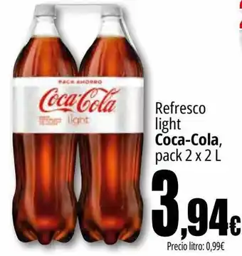 Unide Market Refresco light coca-cola pack 2 x2 l oferta