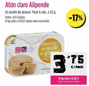 AhorraMas Atún claro alipende oferta