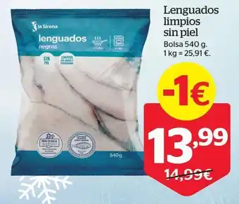 La Sirena Lenguado oferta