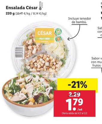 Lidl Ensalada César oferta