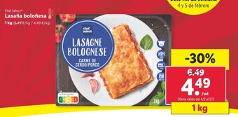 Lidl Lasaña Boloñesa oferta