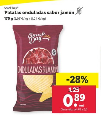 Lidl Patatas Onduladas Sabor Jamón oferta