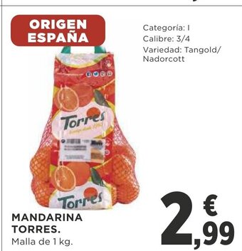 Supercor Mandarina Torres oferta