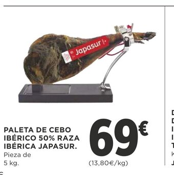 Supercor Paleta de Cebo Ibérico 50% Raza Ibérica Japasur oferta