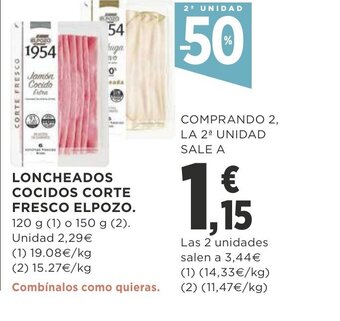 Supercor Loncheados Cocidos Corte Fresco Elpozo oferta