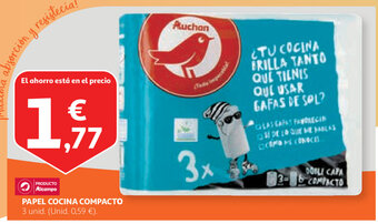 Alcampo Papel Cocina Compacto 3 unid. oferta