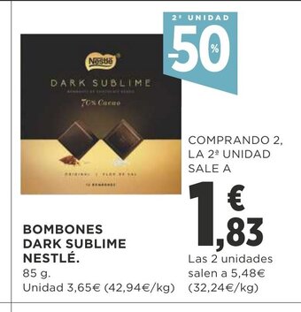 Supercor Bombones Dark Sublime Nestlé oferta