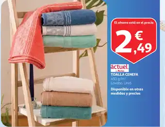 Alcampo áctuel Toalla Cenefa 450 g/m Lavabo, unid oferta