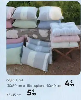 Alcampo Cojin Unid. 30x50 cm a silla capitone 40x40 cm oferta