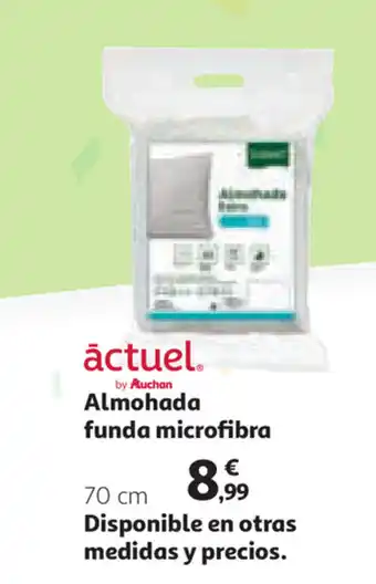 Alcampo Almohada funda microfibra 70 cm oferta