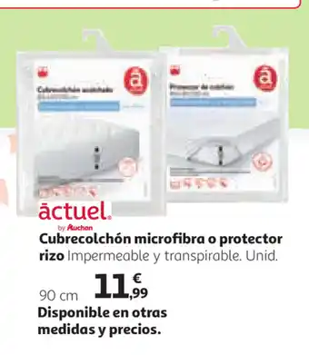 Alcampo Cubrecolchón microfibra o protector rizo 90cm oferta