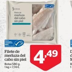 La Sirena Filete de merluza del cabo sin piel oferta