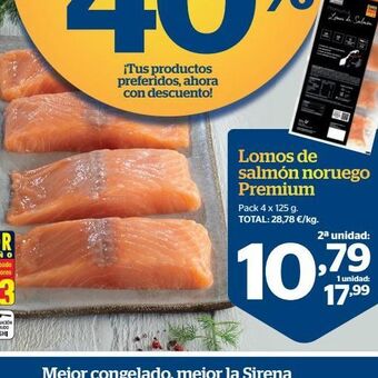 La Sirena Lomos de salmón noruego premium oferta