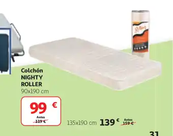 Alcampo Colchón Nighty Roller 90x190cm oferta