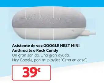 Alcampo Asistente de voz Google Nest Mini Anthracite o Rock Candy oferta