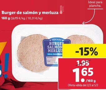 Lidl Burger De Salmón Y Merluza oferta