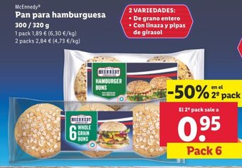 Lidl Pan Para Hamburguesa oferta