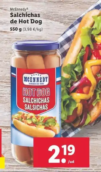 Lidl Salchichas de Hot Dog oferta