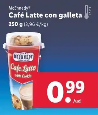Lidl Café Latte Con Galleta oferta