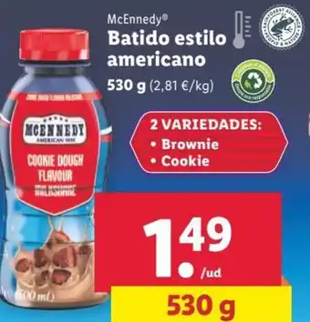 Lidl Batido Estilo Americano oferta