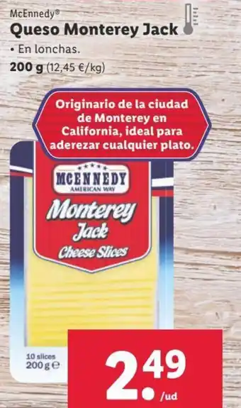 Lidl Queso Monterey Jack oferta