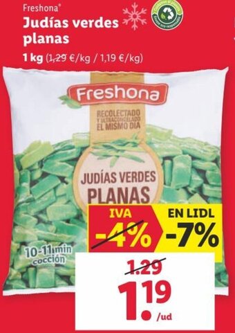 Lidl Judías Verdes Planas oferta