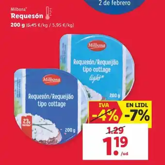 Lidl Requesón oferta