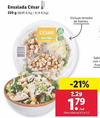 Lidl Ensalada César oferta
