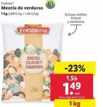 Lidl Mezcla de Verduras oferta