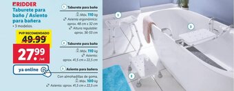 Lidl Taburete Para Baño/ Asiento Para Bañera oferta