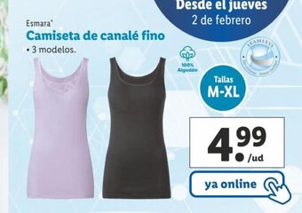 Lidl Camiseta de Canalé Fino oferta