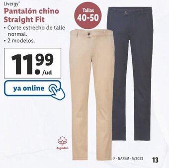 Lidl Pantalón Chino Straight Fit oferta