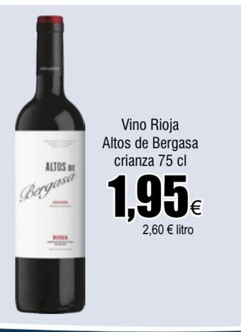 FROIZ Vino Rioja Altos De Bergasa Crianza 75cl oferta