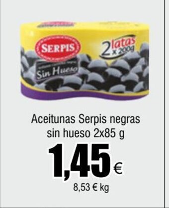 FROIZ Aceitunas Serpis Negras sin Hueso 2x85g oferta