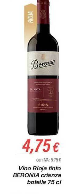 Cash Ifa Vino rioja tinto beronia crianza botella oferta