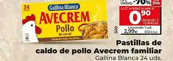 Dia Pastillas de caldo de pollo avecrem familiar gallina blanca oferta