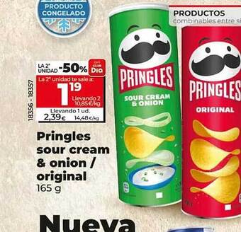 Dia Pringles sour cream & onion original oferta