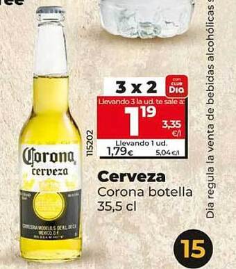 Dia Cerveza corona botella oferta