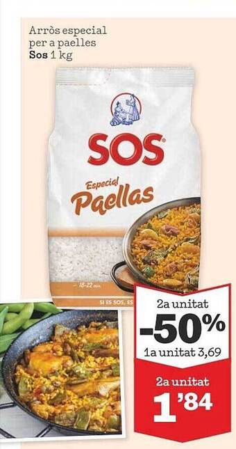 Sorli 2a unitat -50% arròs especial per a paelles sos oferta