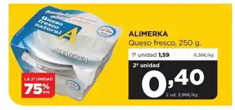 Alimerka Alimerka queso fresco, 250 g oferta