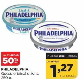 Alimerka Philadelphia queso original o light, 250 g oferta