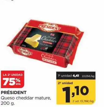 Alimerka Président queso cheddar mature, 200 g oferta