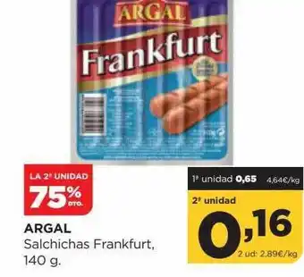 Alimerka Argal salchichas frankfurt, 140 g oferta