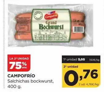 Alimerka Campofrío salchichas bockwurst, 400 g oferta