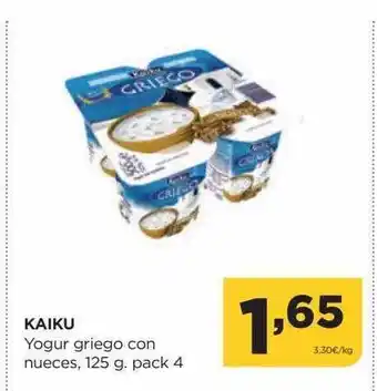 Alimerka Kaiku yogur griego con nueces, 125 g oferta