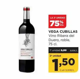 La 2a unidad 75% dto. vega cubillas vino ribera del duero roble