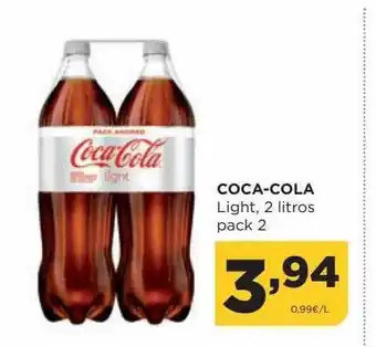 Alimerka Coca-cola light, 2 litros pack 2 oferta