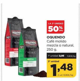 Alimerka Oquendo café molido mezcla o natural, 250 g oferta