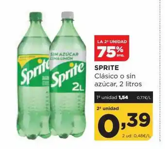 Alimerka Sprite clásico o sin azúcar, 2 litros oferta