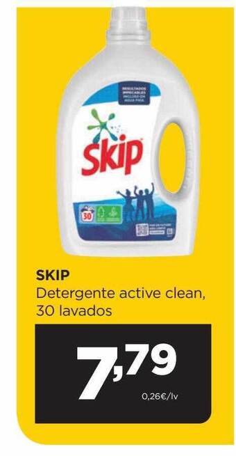 Alimerka Skip detergente active clean 30 lavados oferta